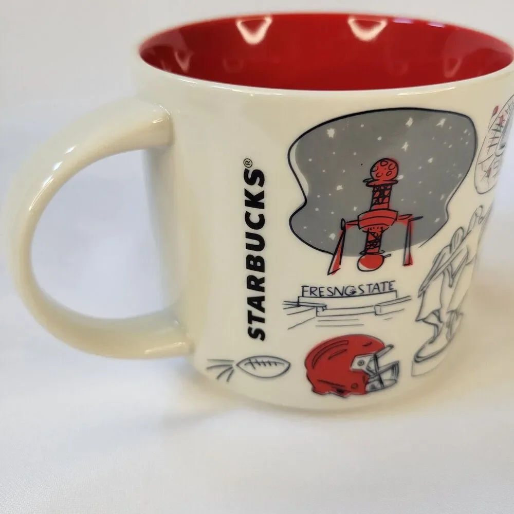 Starbucks Fresno State Bulldogs 14oz Mug Been There Series Campus Collection Box - Picture 7 of 13